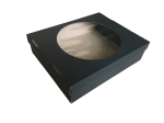 Kartondoboz, Fedeles, 300x250x80 mm, Fekete, 3 rétegű