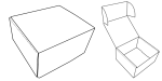 Kartondoboz, Önzáró, 105x90x55 mm, Bordó, 3 rétegű