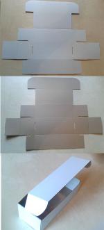 Kartondoboz, Önzáró, 350x150x120 mm, Fekete, 3 rétegű