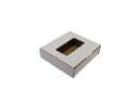 Kartondoboz, Önzáró, 85x82x23 mm, Fehér, 3 rétegű