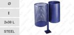 Acél Szemetes 2x30 L Kék