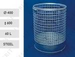 Acél Utcai, köztéri kuka 60 L