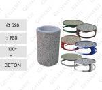 beton Kültéri, köztéri szemetes, hulladékgyűjtő 100+ L Szürke