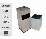 Elegáns hulladékgyűjtő  250 X 610 ↕ 
25 L 
Rozsdamentes