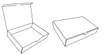 Fekete Hullámpapír doboz 145x95x28 mm, Fekete, 3 rétegű Fekete Hullámpapír doboz 145x95x28 mm, Fekete, 3 rétegű