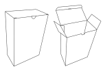 Fekete Hullámpapír doboz 305x201x113 mm, Fekete, 3 rétegű