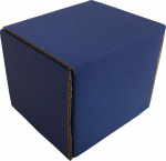 Hullámkarton doboz 45x45x45 mm, Kék, 3 rétegű