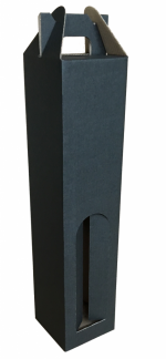 Hullámkarton doboz 80x80x350 mm, Fekete, 3 rétegű