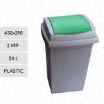 Műanyag Kuka 50 L Szürke, Zöld