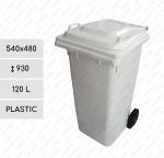 Műanyag Ipari hulladékgyűjtő 120 L Fehér