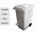 Műanyag Nagykonyhai HACCP kuka 240 L Fehér
