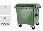 Műanyag Szemetes 1100 liter L Zöld, lapos tető