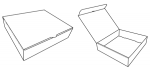 Piros Hullámkarton doboz 210x185x45 mm, Bordó, 3 rétegű