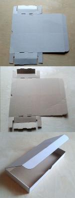 Piros Hullámkarton doboz 290x145x35 mm, Bordó, 3 rétegű