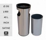 Rozsdamentes acél kuka 40 L Csiszolt, Szatén