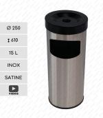 Rozsdamentes acél Elegáns kuka 15 L Csiszolt, Szatén