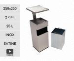 Rozsdamentes acél Elegáns kuka 25 L Csiszolt, Szatén