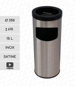 Rozsdamentes acél kuka 15 L Csiszolt, Szatén