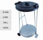 Rozsdamentes acél Pedálos Szemetes 120 L