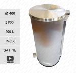 Rozsdamentes acél Pedálos Szemetes 100 L Csiszolt, Szatén